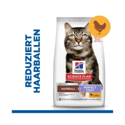 Hill's Croquettes Pour Chat^Nourriture sèche Science Plan chat Adult Hairball & Perfect Coat Poulet 1,5 kg