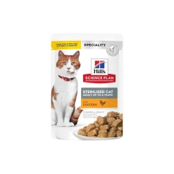 Hill's Nourriture Humide^Science Plan Young Adult Sterilised au poulet 12 x 85 g