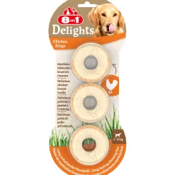 8in1 Friandises^8 en 1 Delights anneaux à mâcher à la viande de poulet 3 pcs