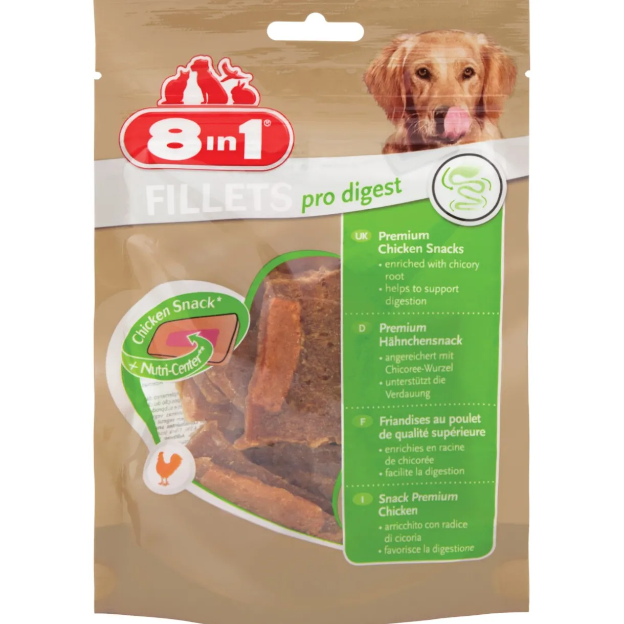 8in1 Friandises^fillets Pro Digest 8 x 80 g