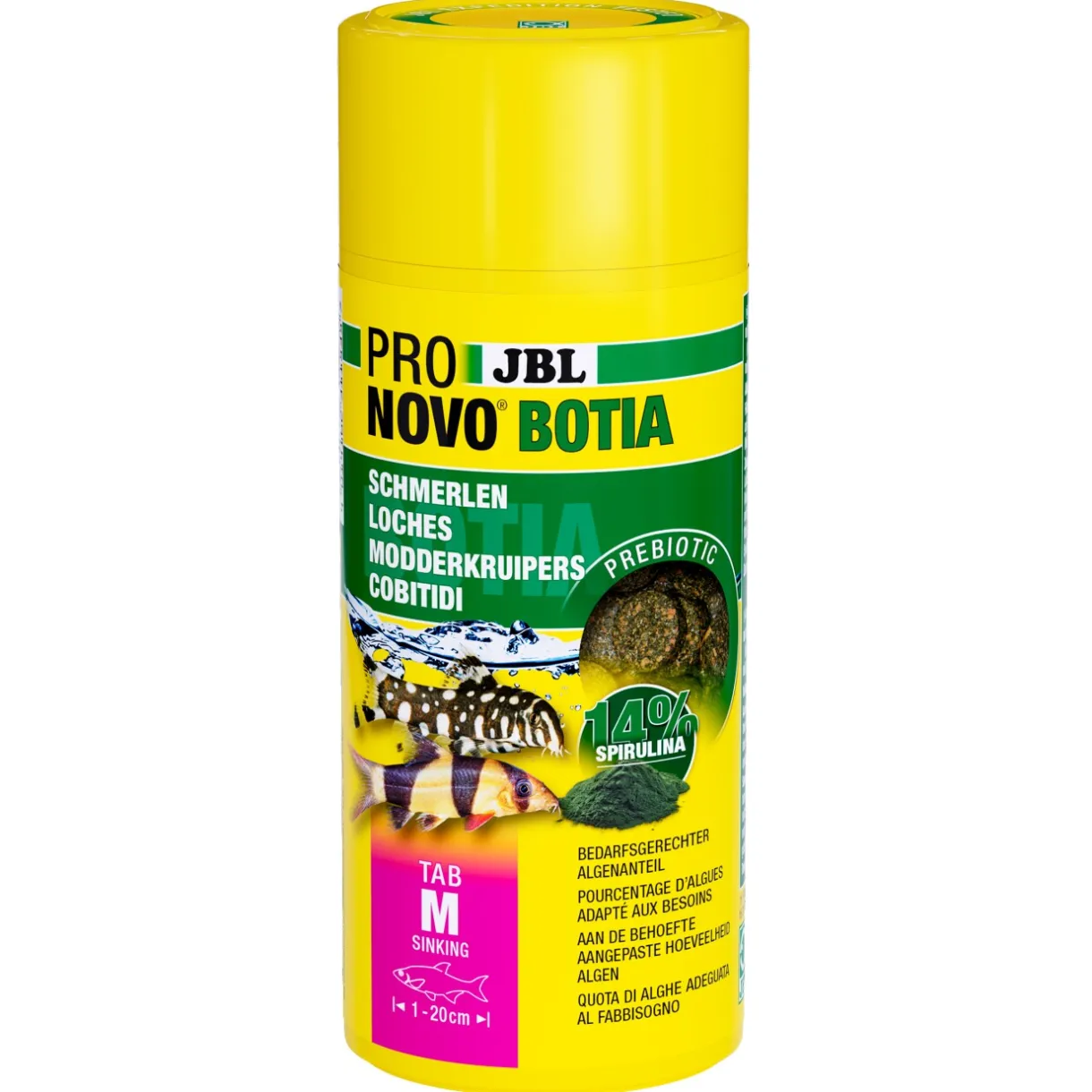 JBL Nourriture Principale^Comprimés alimentaires PRONOVO BOTIA pour toutes les loches M 250 ml