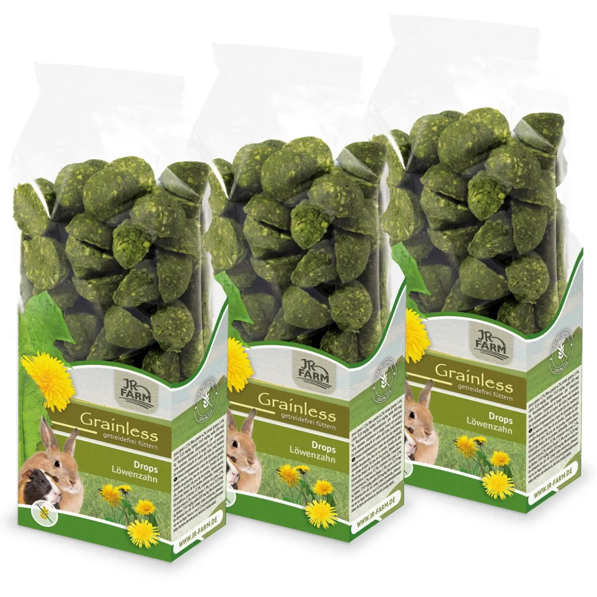 JR Farm Friandises^Solution JR Grainless Drops Pissenlits 3x140g