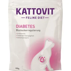 KATTOVIT Croquettes Pour Chat^Feline Croquettes Chat Diabète 400 g