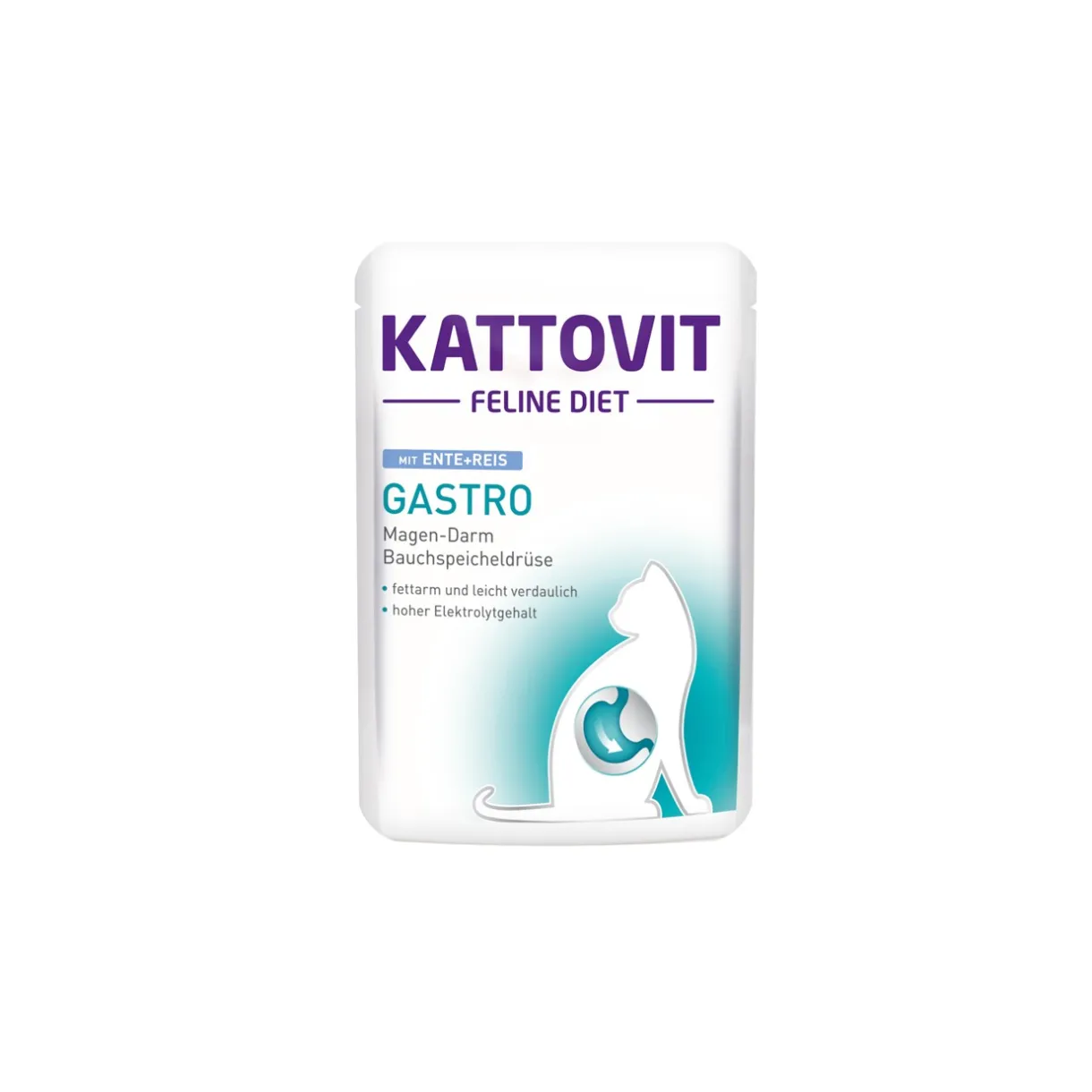 KATTOVIT Alimentation Diététique|Nourriture Diététique Chat^Feline Diet Gastro Canard et riz 24x85 g