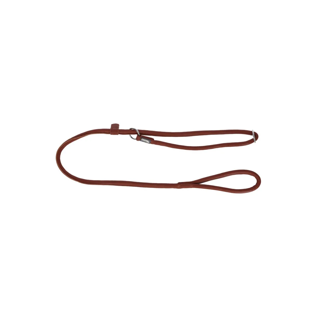 Kerbl Laisses^Laisse à enrouleur en cuir rond de Roman cognac 170 cm, 8 mm