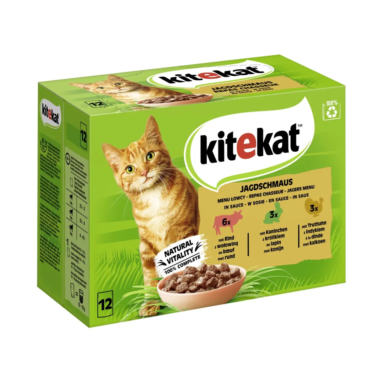 Kitekat Nourriture Humide^Multipack régal chasseur en sauce 12 x 85 g