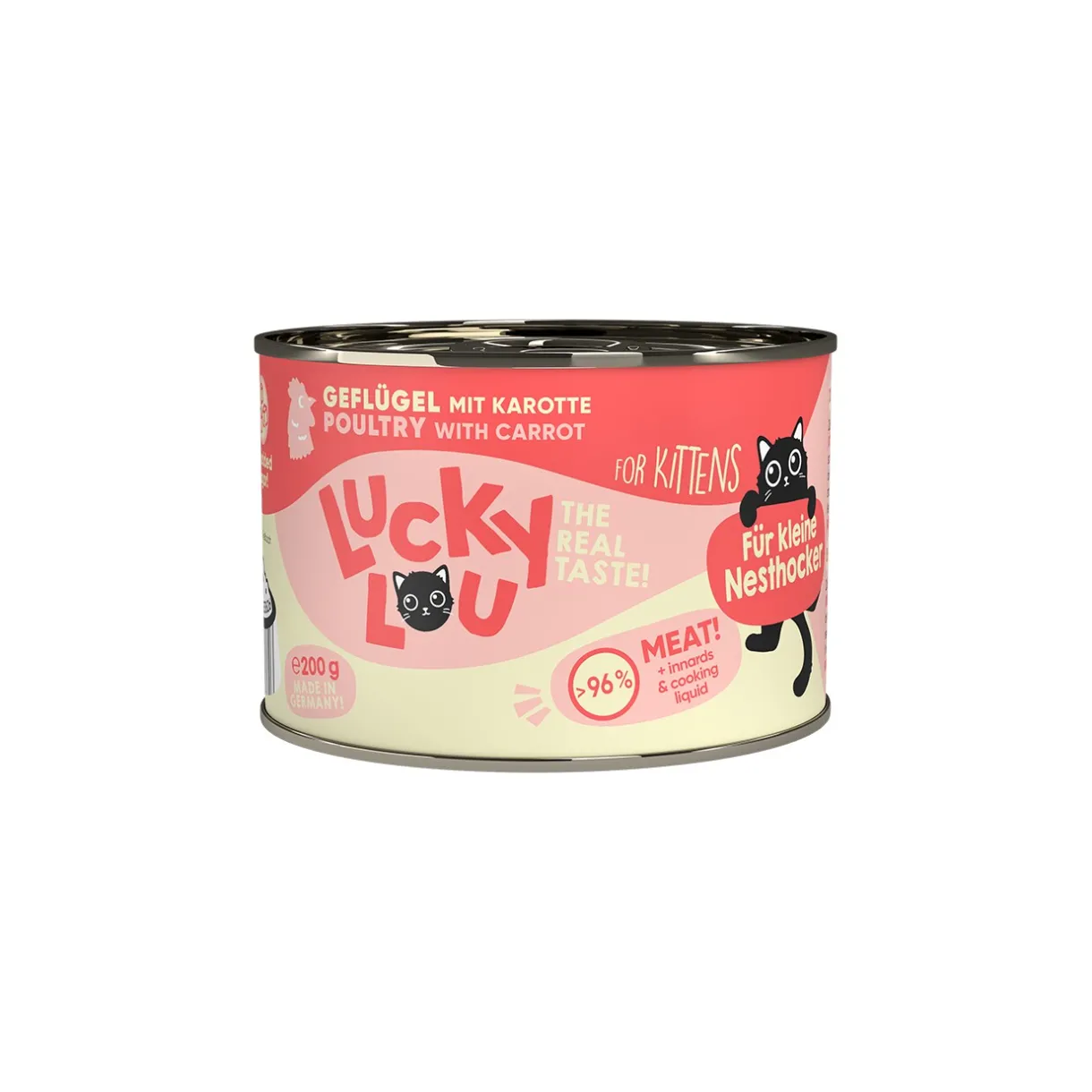 Lucky Lou Nourriture Humide|Nourriture^Nourriture humide chaton Volaille 6x200 g