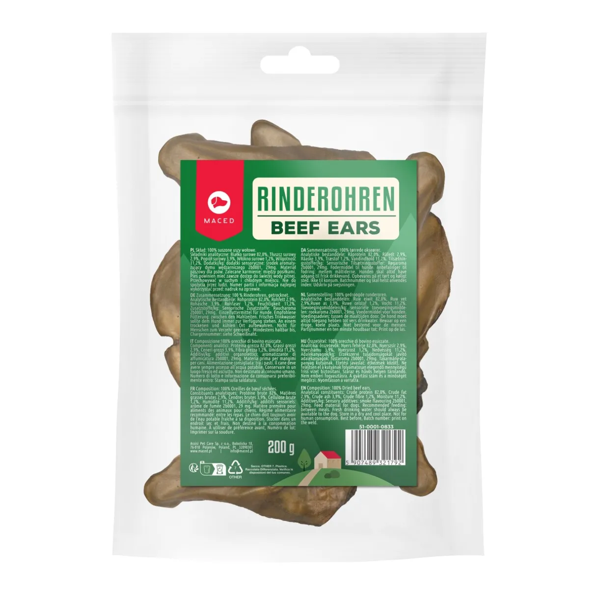 MACED Friandises^Oreilles de bœuf 200 g