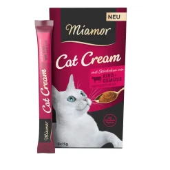 Miamor Friandises^Cat Cream 11 x 5 x 15 g Bœuf et légumes