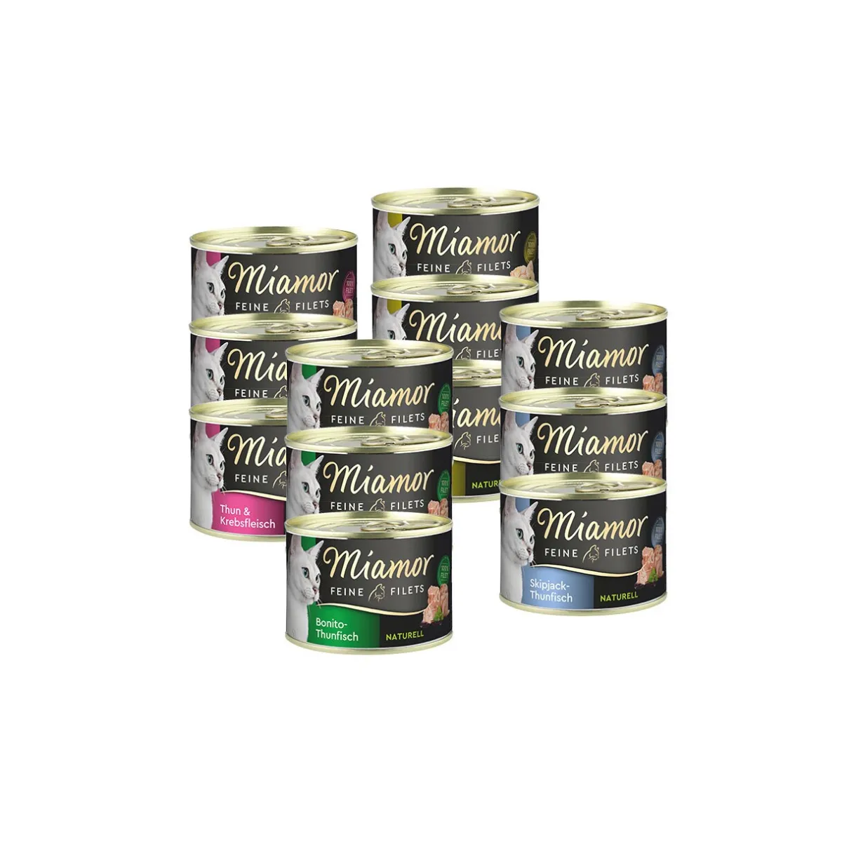 Miamor Nourriture Humide^Feine Filets naturel pack mixte 12 x 156 g