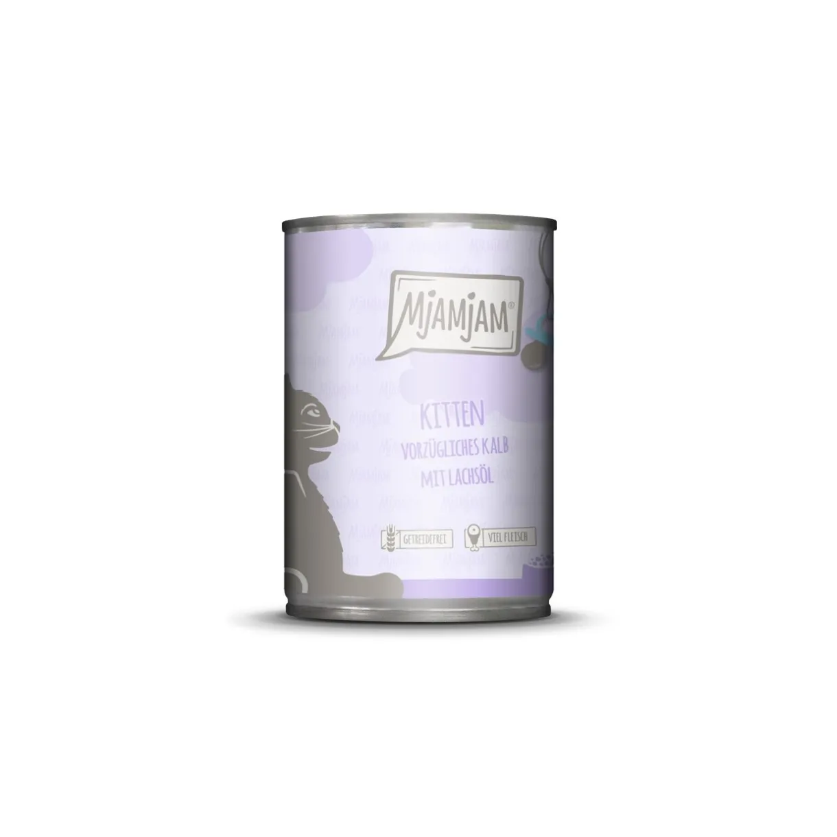 MjAMjAM Nourriture Humide|Nourriture^Kitten poulet juteux à l’huile de saumon 6 x 400 g Veau à l’huile de saumon 6x400 g