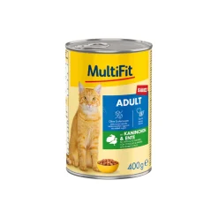 MultiFit Nourriture Humide^Adult Sauce Lapin et canard 6x400 g