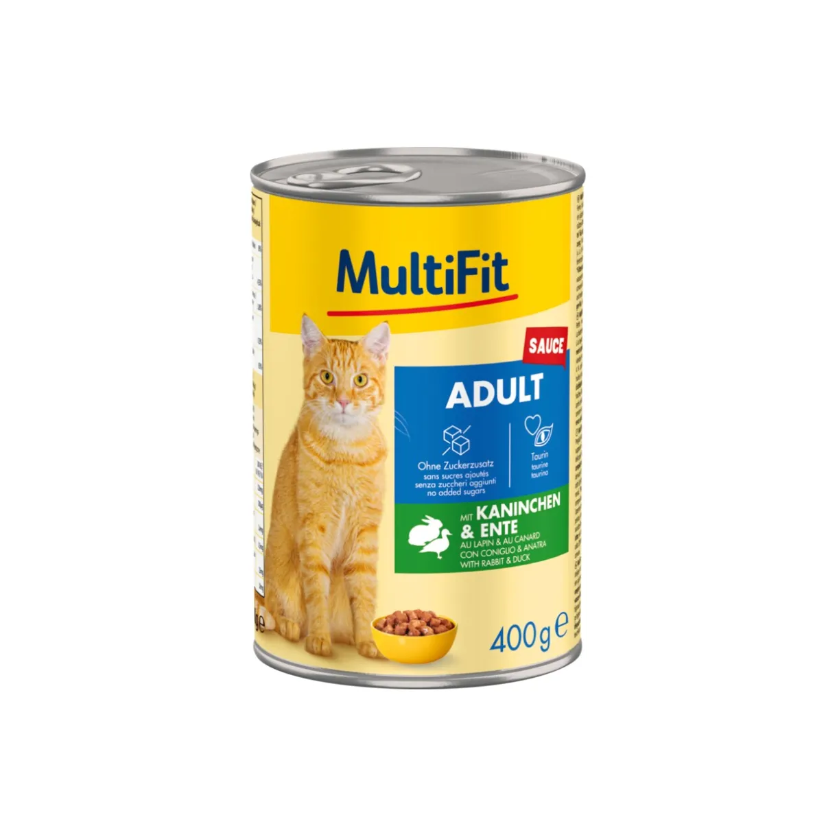 MultiFit Nourriture Humide^Adult Sauce Lapin et canard 6x400 g