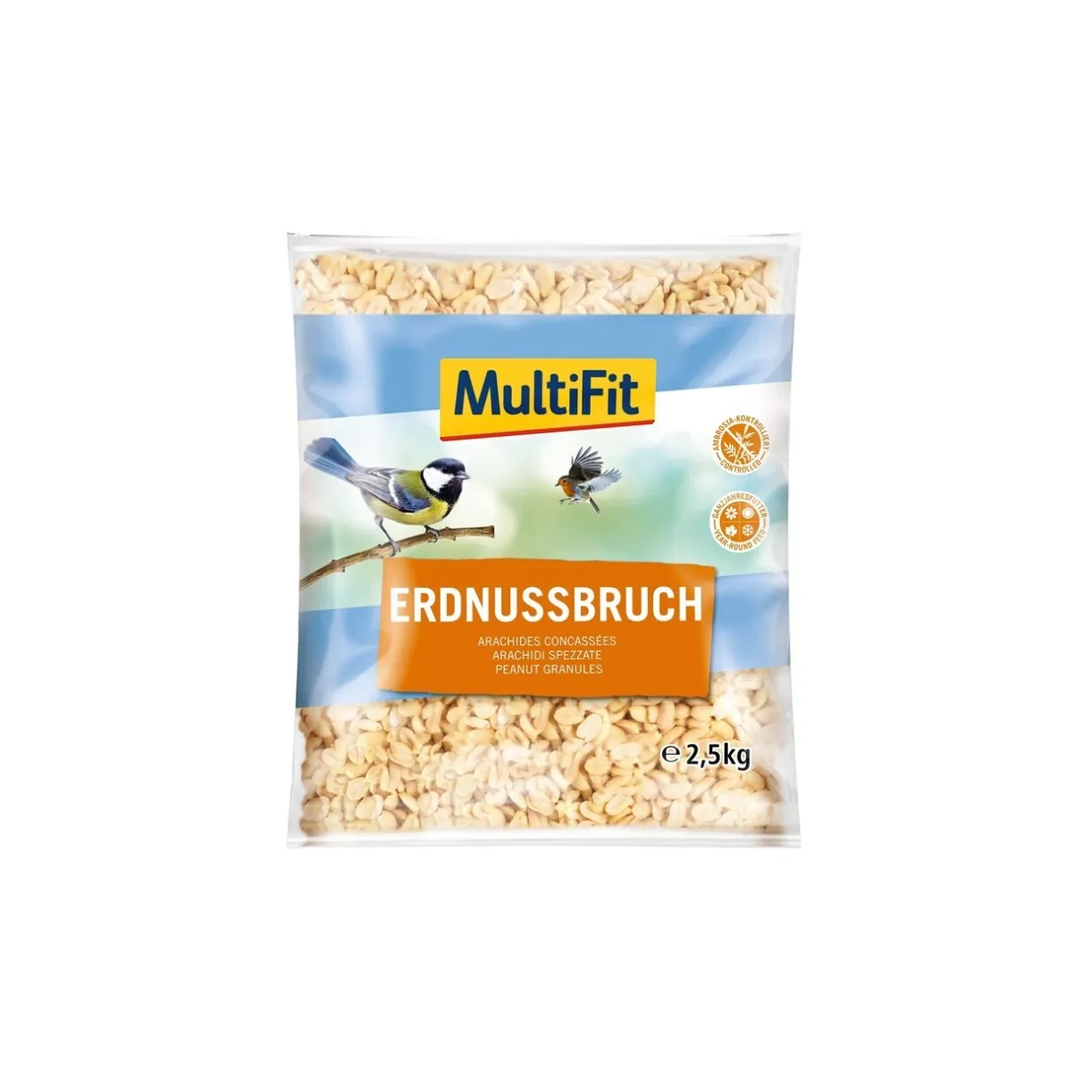 MultiFit Nourriture Pour Oiseaux Du Ciel|Nourriture Pour Oiseaux Sauvages^Arachides concassées 2,5 kg