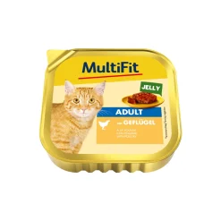 MultiFit Nourriture Humide^Barquette Adulte Gelée Volaille 16x100 g