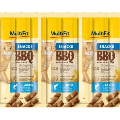 MultiFit Friandises^BBQ Meat Sticks 7 x 8 x 5 g Saumon
