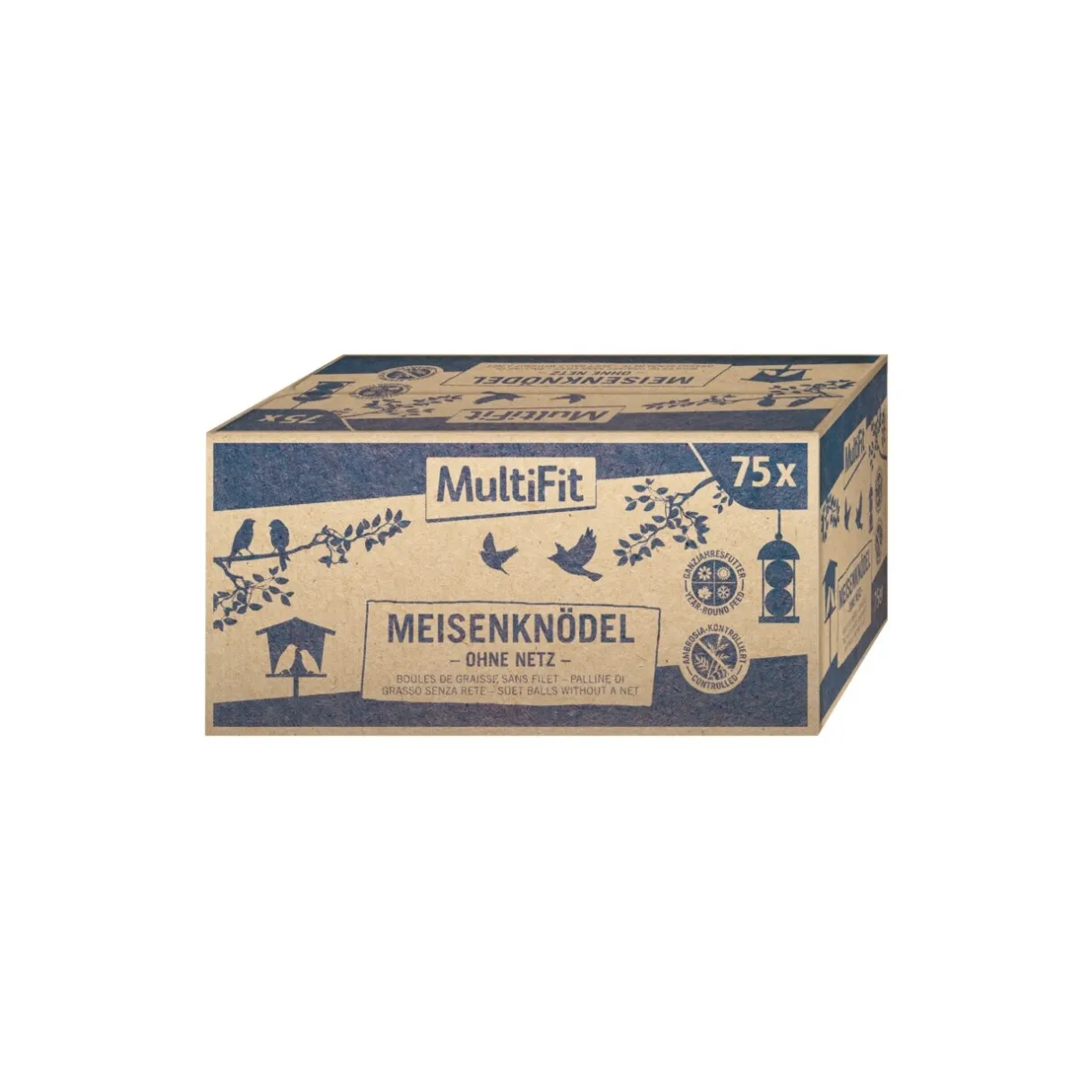 MultiFit Boules De Graisse|Boule De Graisse^Boules à mésanges sans filet 75 pcs