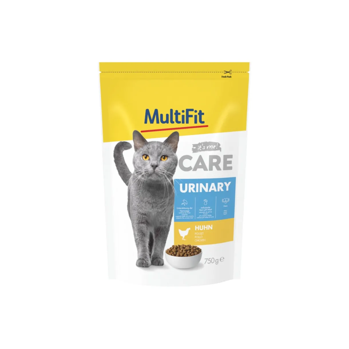 MultiFit Problèmes Urinaires|Nourriture Problèmes Urinaires^Care Croquettes pour chat, Adulte, Urinaire, Poulet 750 g