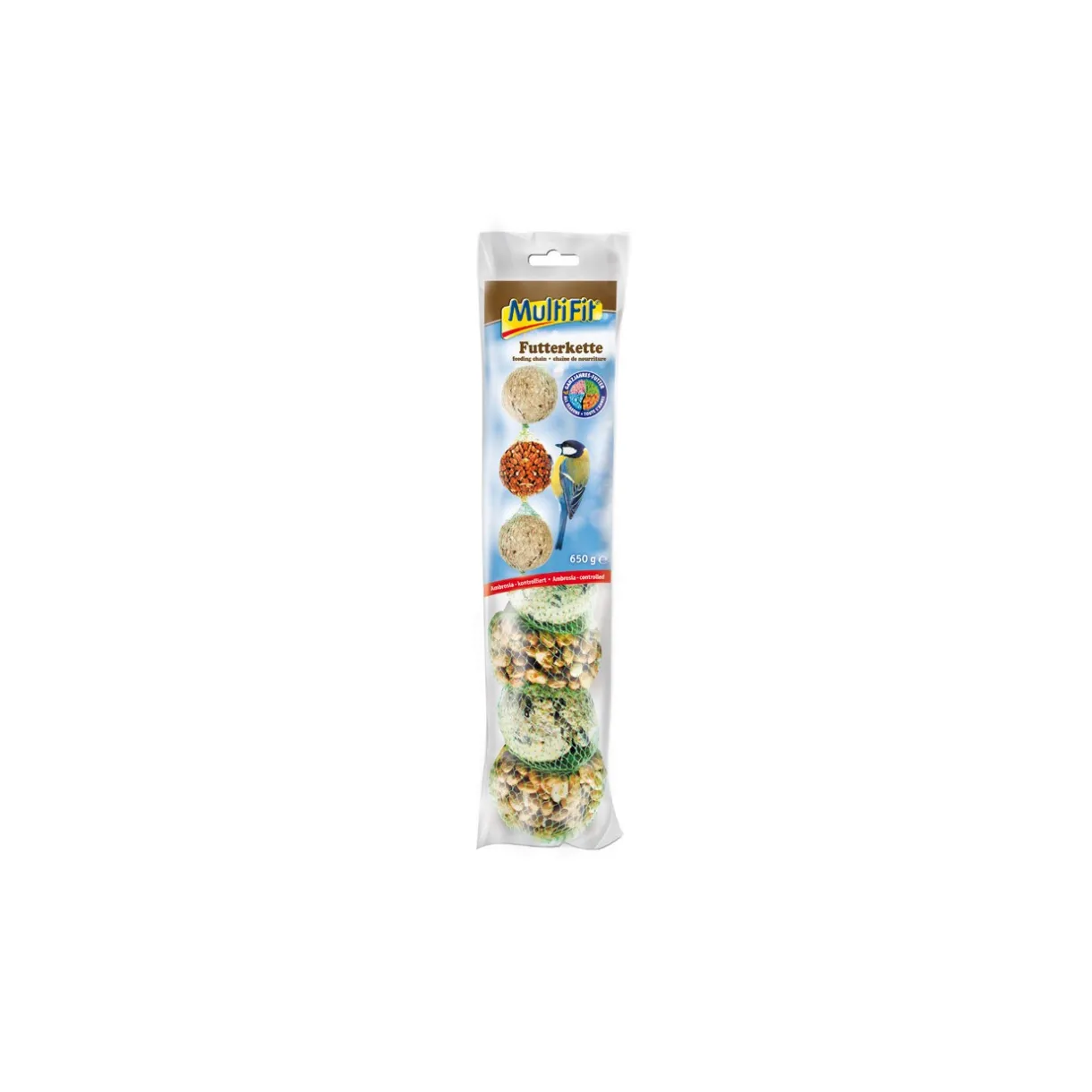 MultiFit Boules De Graisse|Boule De Graisse^Chaîne d'aliment pour oiseaux à 8 pièces 650g