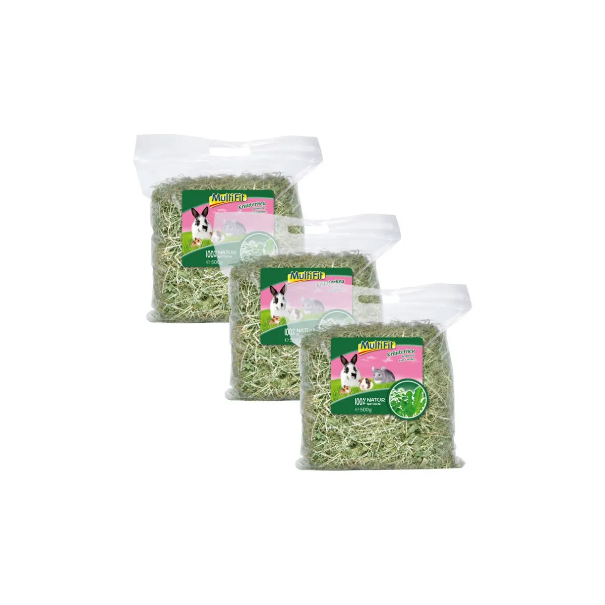 MultiFit Tout Dans Poules & Basse-Cour|Nourriture & Foin^Foin d'herbes 3x500g