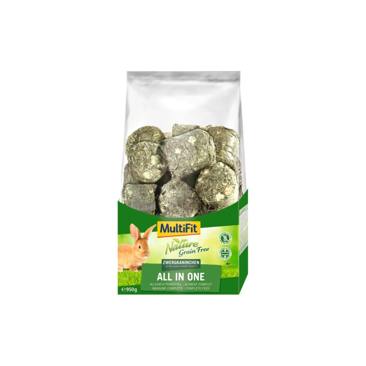 MultiFit Lapins Nains|Nourriture Principale^Grain Free All in One lapins nains 950 g