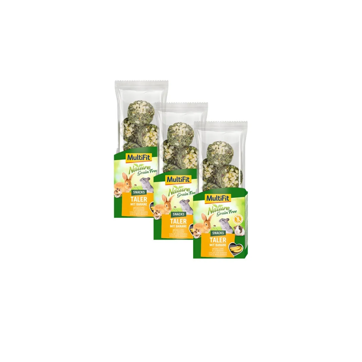 MultiFit Friandises^Grain Free Snacks 3 x 100 g avec banane