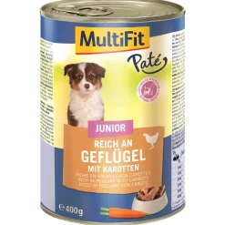 MultiFit Nourriture Humide|Nourriture^Junior Pate Volaille et carottes 6x400 g