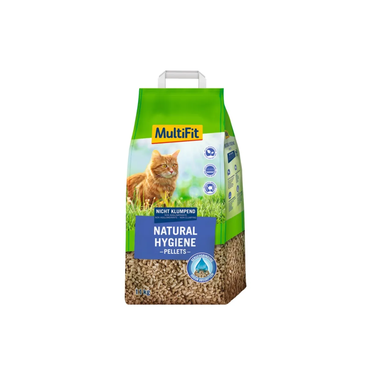 MultiFit Litière Pour Chat^Litière biodégradable Natural Hygiene Pellets 11kg