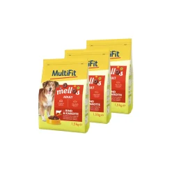 MultiFit Croquettes^Mellos 3 x 1,5 kg au bœuf et aux carottes