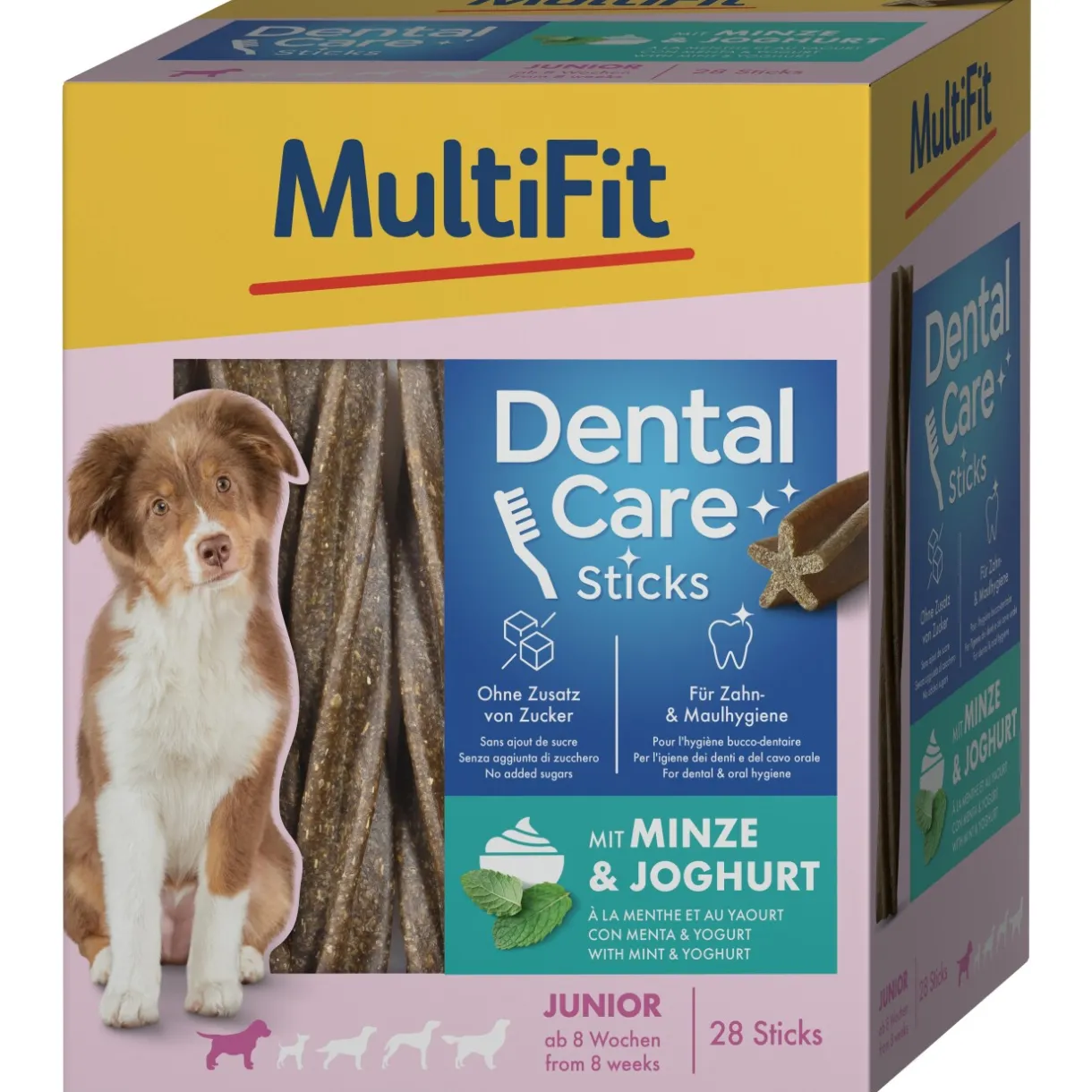 MultiFit Soins Dentaires|Friandises^Mint DentalCare sticks Junior Multipack 28 pièces
