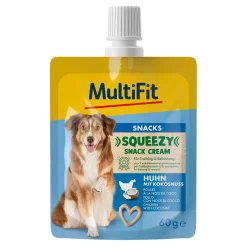 MultiFit Friandises^Squeezy Snack Cream Poulet à la noix de coco 10x60 g