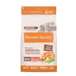 Nature's Variety Croquettes Pour Chat^Healthy Grains stérilisé saumon 1,25 kg