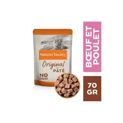 Nature's Variety Nourriture Humide^Original paté Poulet et bœuf 12x70 g