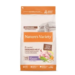 Nature's Variety Croquettes Pour Chat^Stérilisé No Grain Dinde 1,25 kg