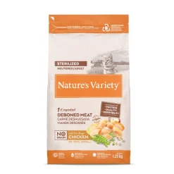 Nature's Variety Croquettes Pour Chat^Stérilisé No Grain poulet 1,25 kg