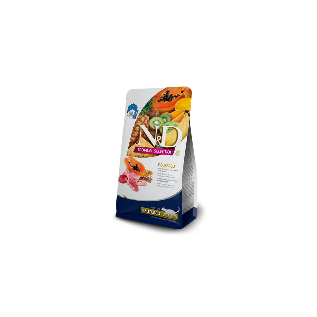 Croquettes Pour Chat^N&D Farmina Tropical Adult pour chats castrés Agneau 1,5 kg