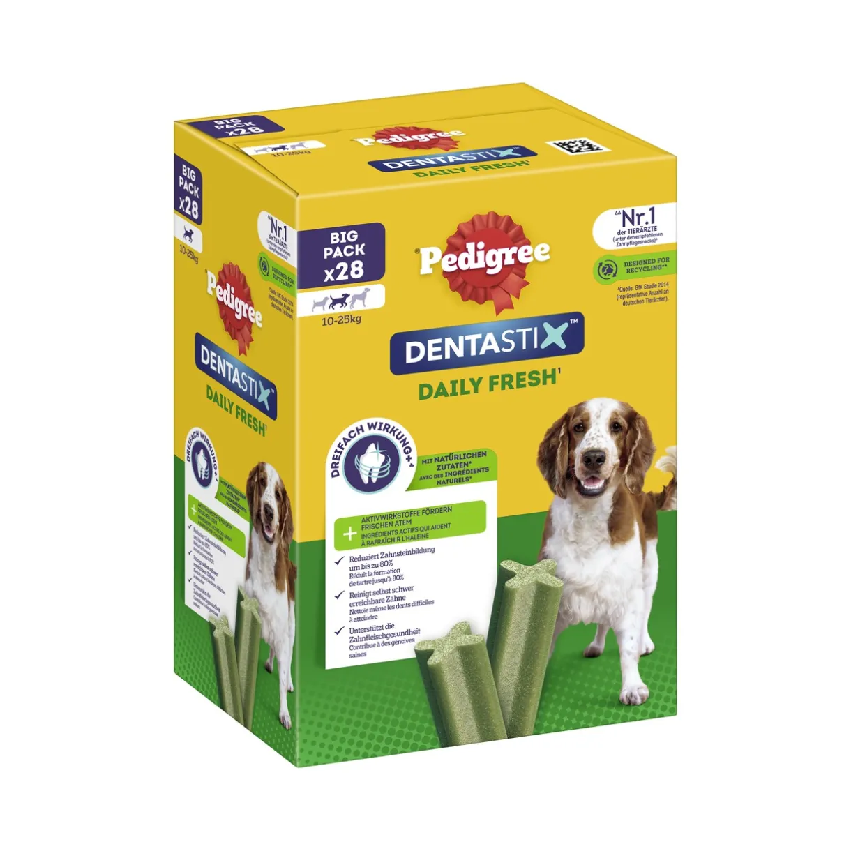 Pedigree Soins Dentaires|Friandises^Dentastix Fresh Bâtonnets hygiène bucco-dentaire pour moyen chien 28 pcs 720 g