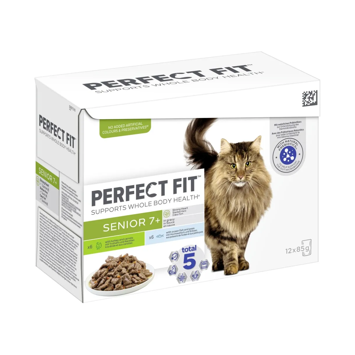 PERFECT FIT Nourriture Humide^Sachets fraîcheur en sauce Dinde et Poissons pour chat senior 12 x 85 g
