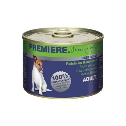 PREMIERE Nourriture Humide^Best Meat Adult Lapins 6x185 g