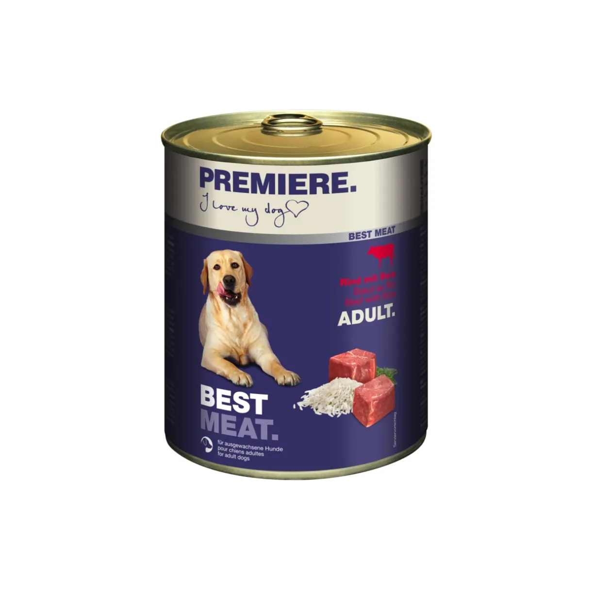 PREMIERE Nourriture Humide^Best Meat Adult Bœuf & Riz 6x800 g