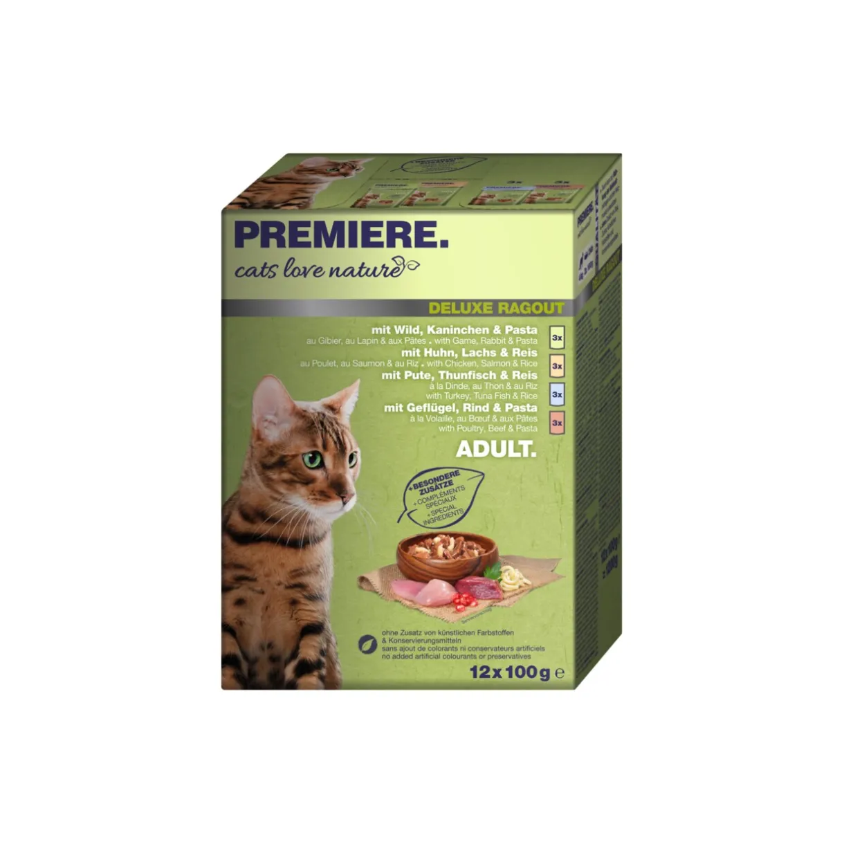 PREMIERE Nourriture Humide^cats love nature Deluxe Ragout 12x100g