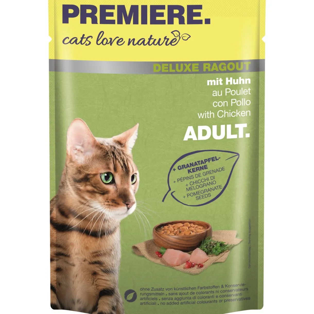 PREMIERE Nourriture Humide^cats love nature Deluxe Ragout Avec du poulet 24x100 g