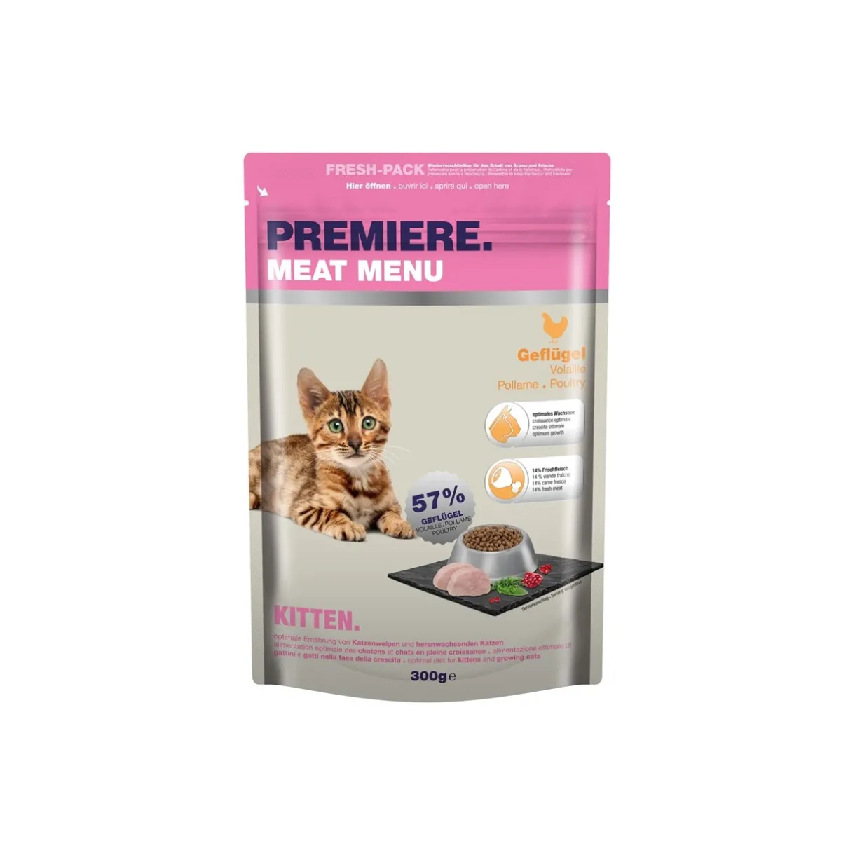 PREMIERE Croquettes Pour Chat|Nourriture^Croquettes chatons Volaille 300 g