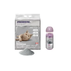 PREMIERE Litière Pour Chat^Excellent Flower Litière agglomérante Pure 12 kg au désodorisant