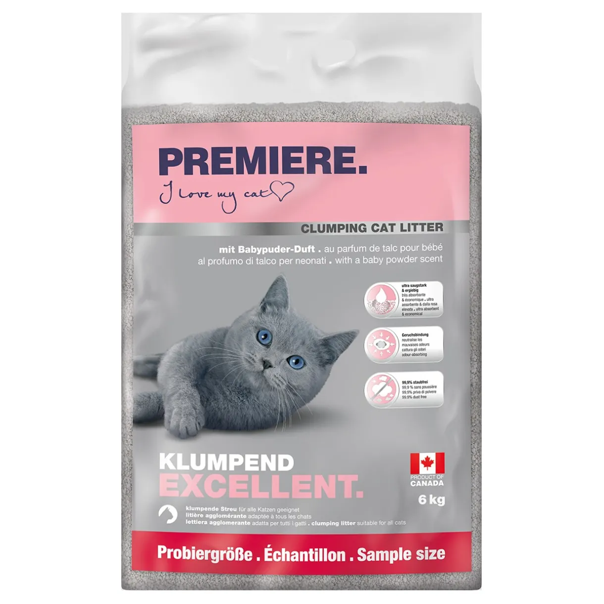 PREMIERE Litière Pour Chat^Excellent Litière agglomérante 6 kg