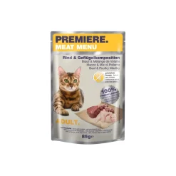 PREMIERE Nourriture Humide^Meat Menu Adult Boeuf & Mélange de volaille 12x85 g