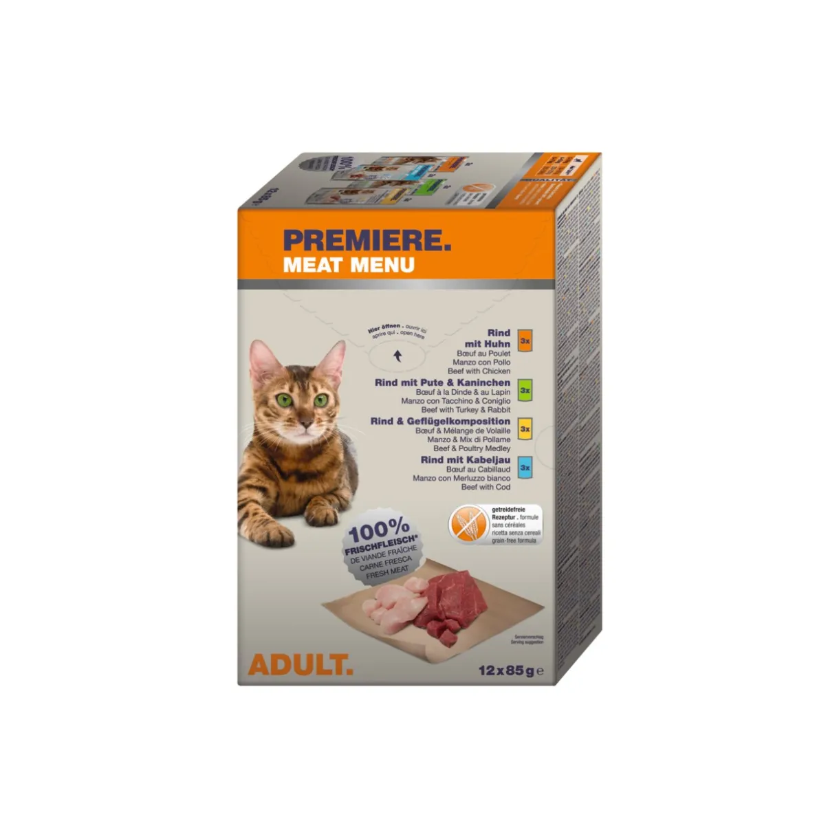 PREMIERE Nourriture Humide^Meat Menu Adult 12 x 85 g