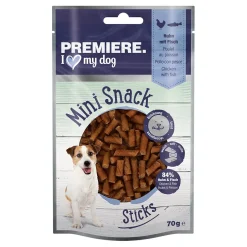 PREMIERE Friandises^Mini Sticks Poulet et poisson 6 x 70 g