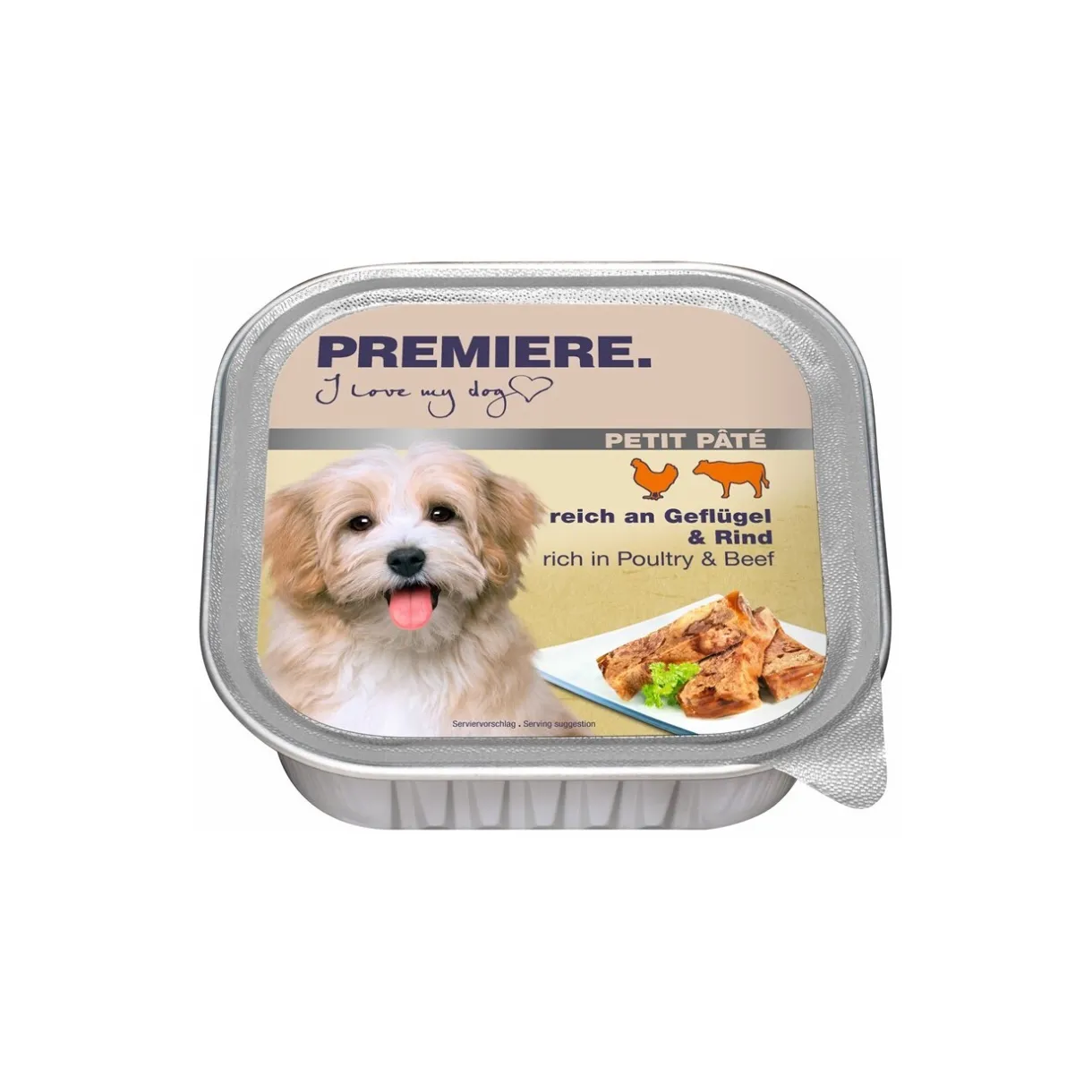 PREMIERE Nourriture Humide^Petit Pâté Volaille et bœuf 11x150 g