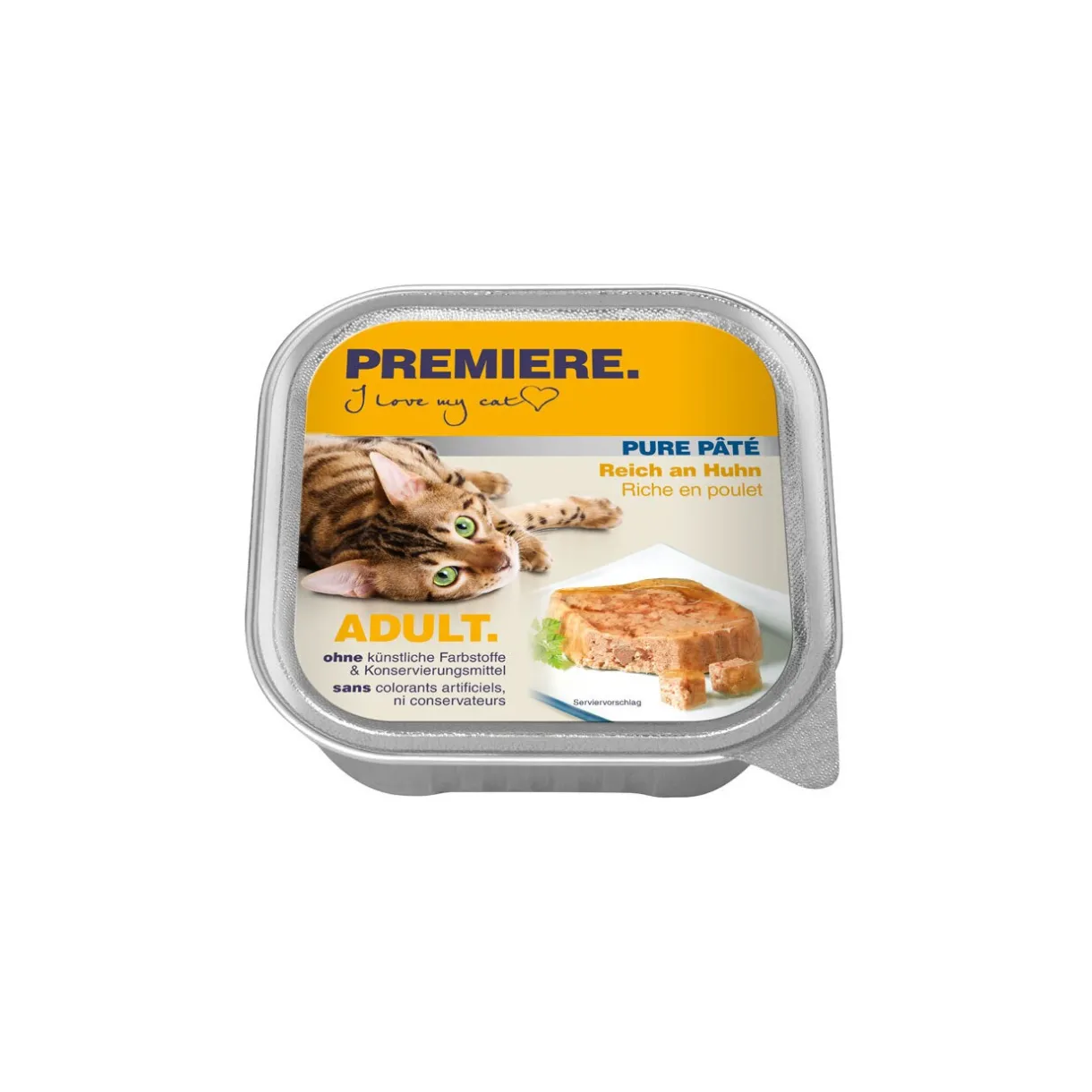 PREMIERE Nourriture Humide^Pur Pâté Adult Poulet 16x100 g